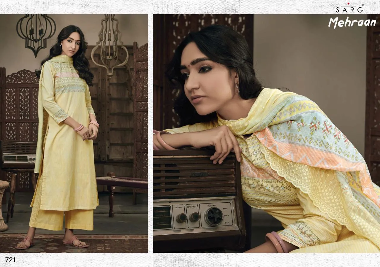 Sahiba Presents Mehraan Cotton Printed Casual Wear Salwar Suits