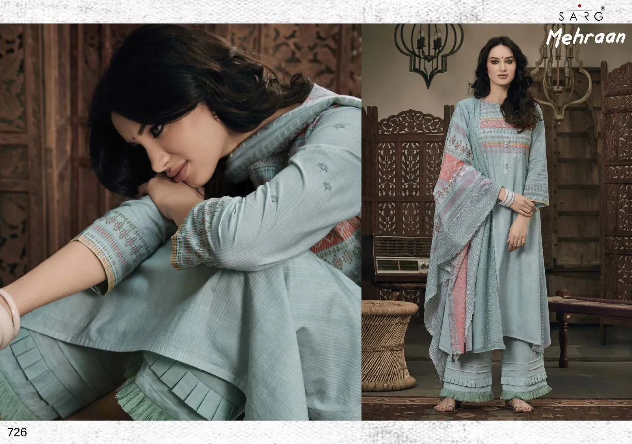 Sahiba Presents Mehraan Cotton Printed Casual Wear Salwar Suits