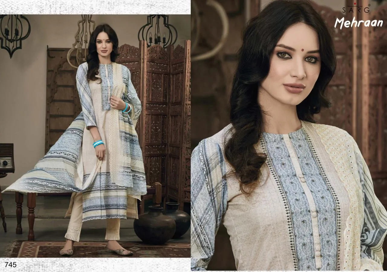 Sahiba Presents Mehraan Cotton Printed Casual Wear Salwar Suits