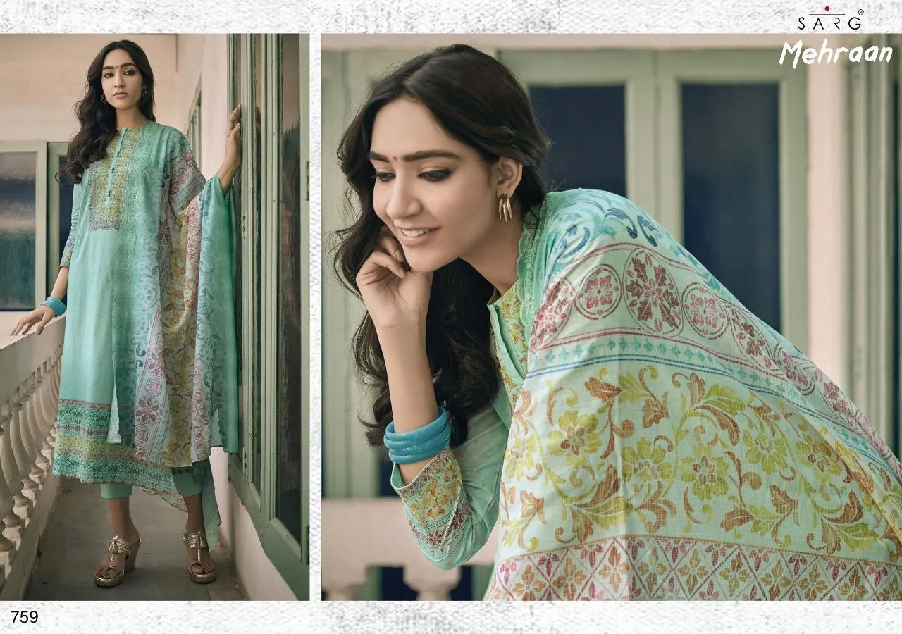 Sahiba Presents Mehraan Cotton Printed Casual Wear Salwar Suits