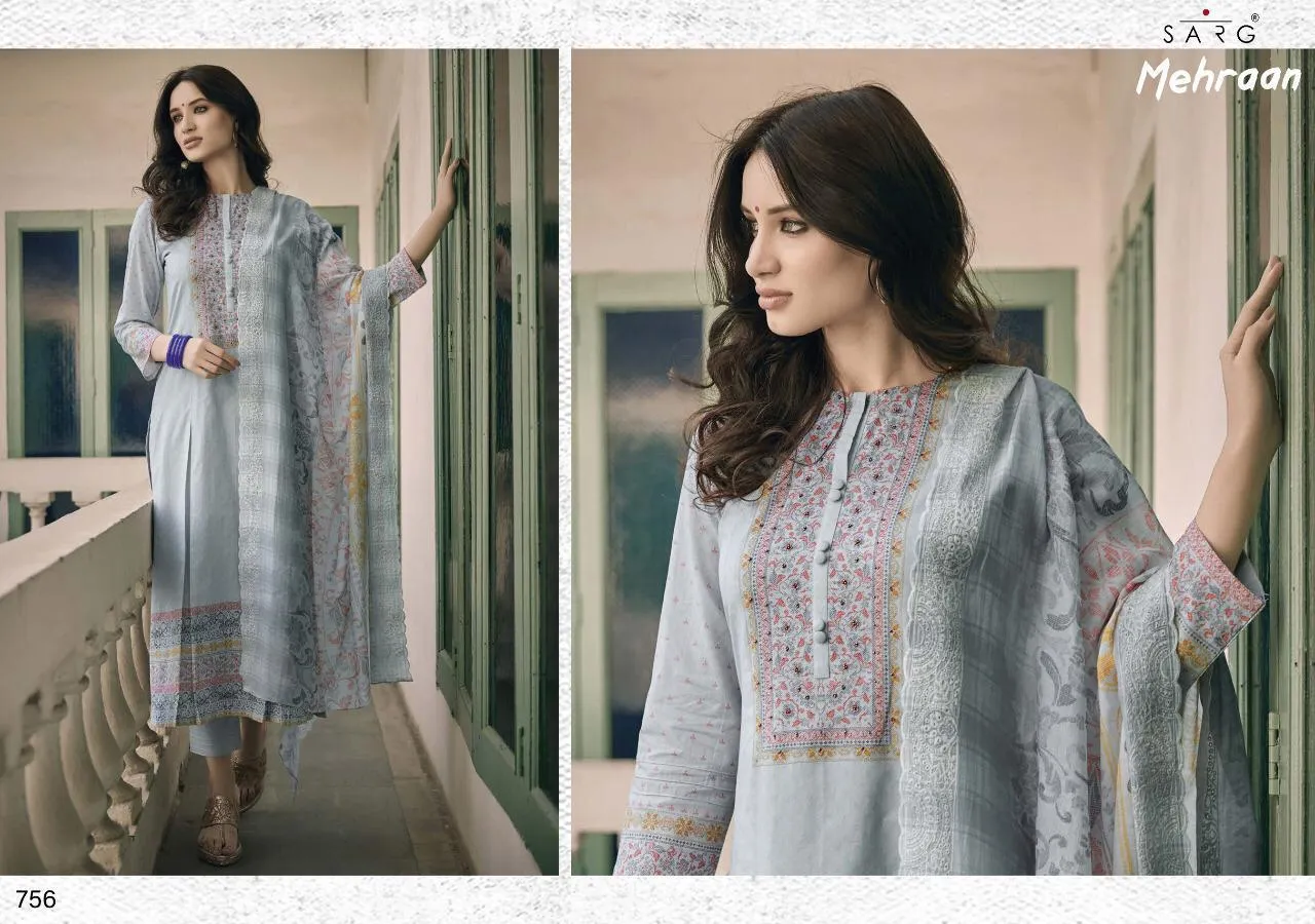 Sahiba Presents Mehraan Cotton Printed Casual Wear Salwar Suits