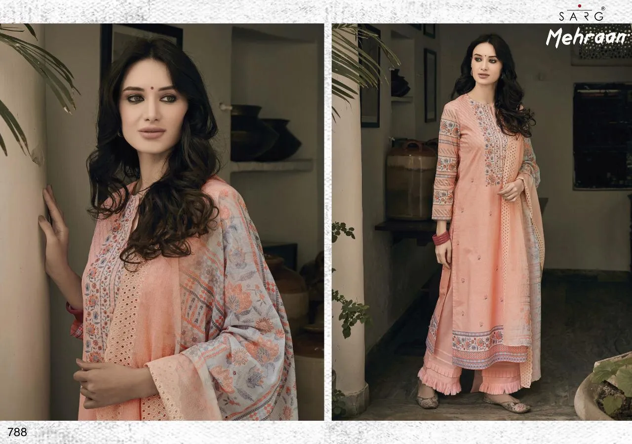 Sahiba Presents Mehraan Cotton Printed Casual Wear Salwar Suits