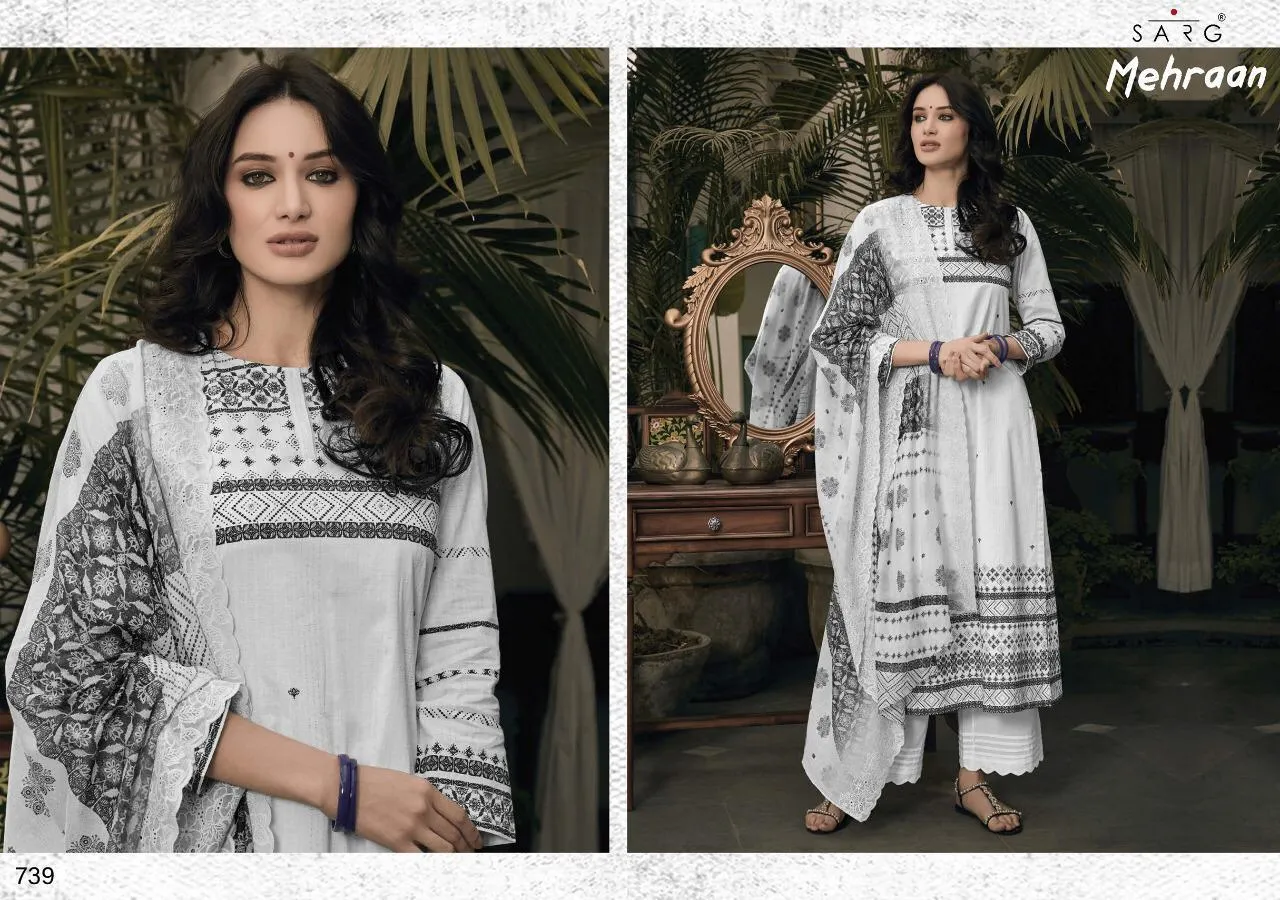 Sahiba Presents Mehraan Cotton Printed Casual Wear Salwar Suits