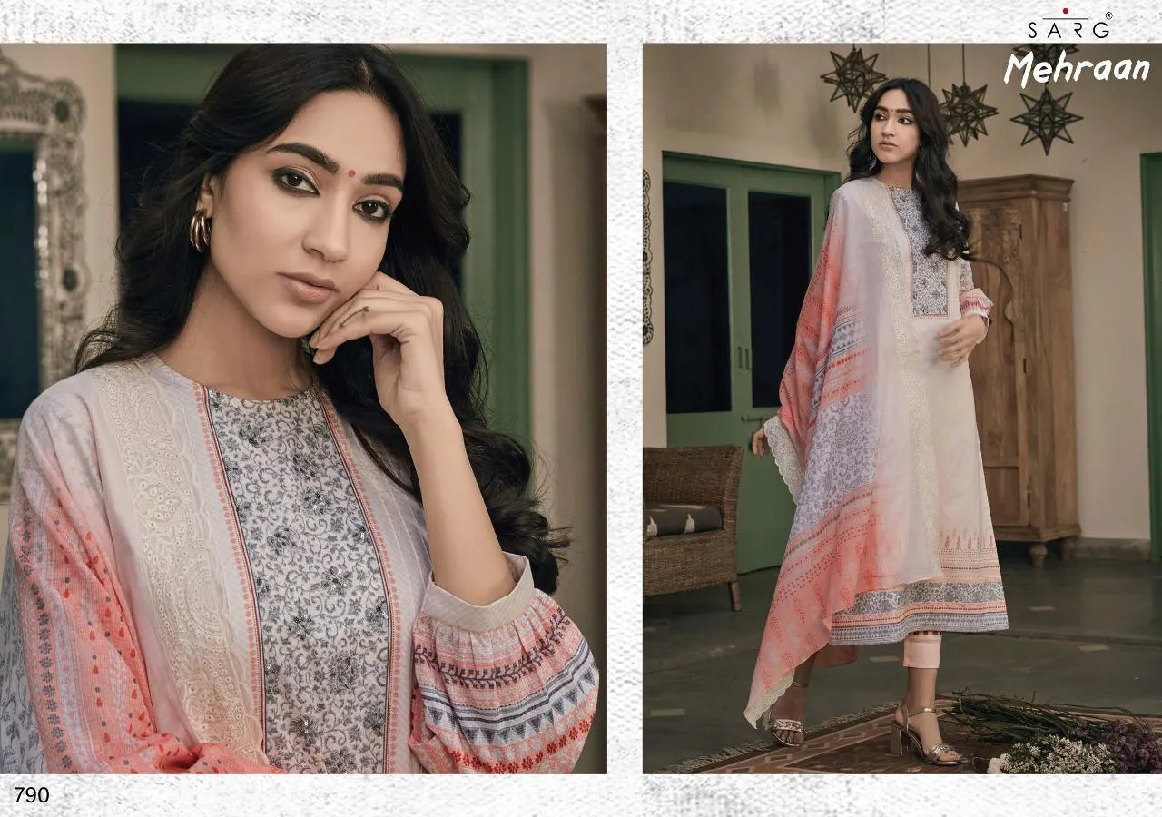 Sahiba Presents Mehraan Cotton Printed Casual Wear Salwar Suits