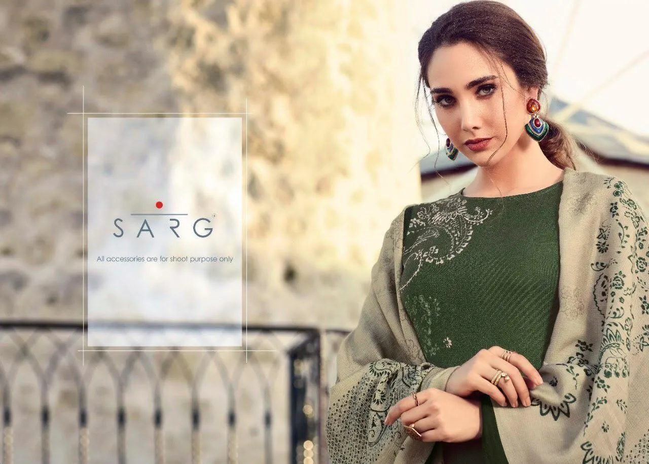 Sahiba Sarg Paisley Run Pure Pashmina Casual Wear Salwar Suits