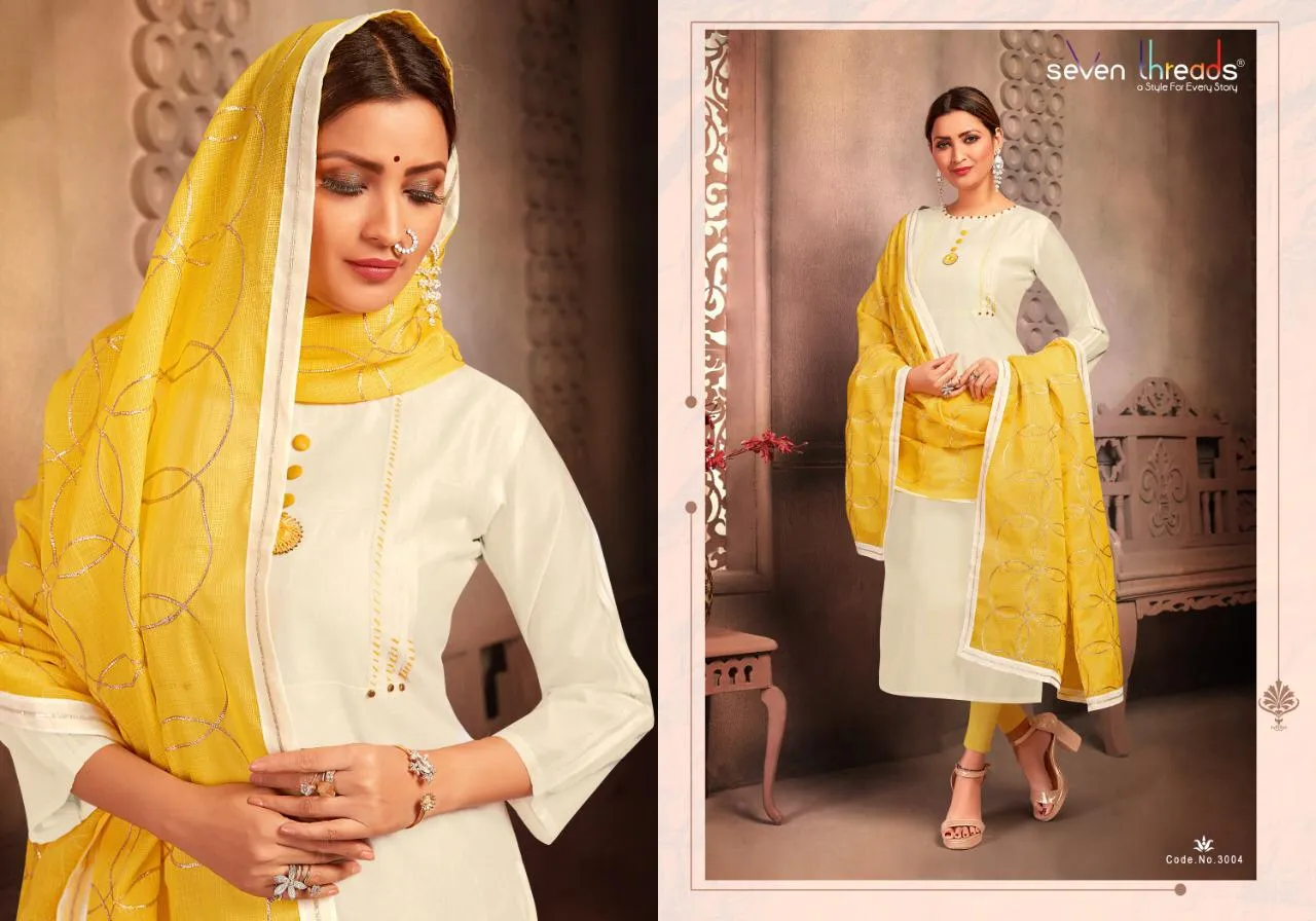 Seven Threads Presents Inaayat Tan Silk Casual Wear Kurtis Collection