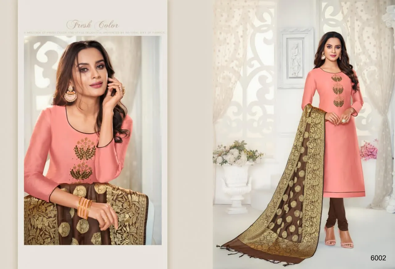 Shagun Presents Life Style Modal Silk Casual Wear Salwar Suits