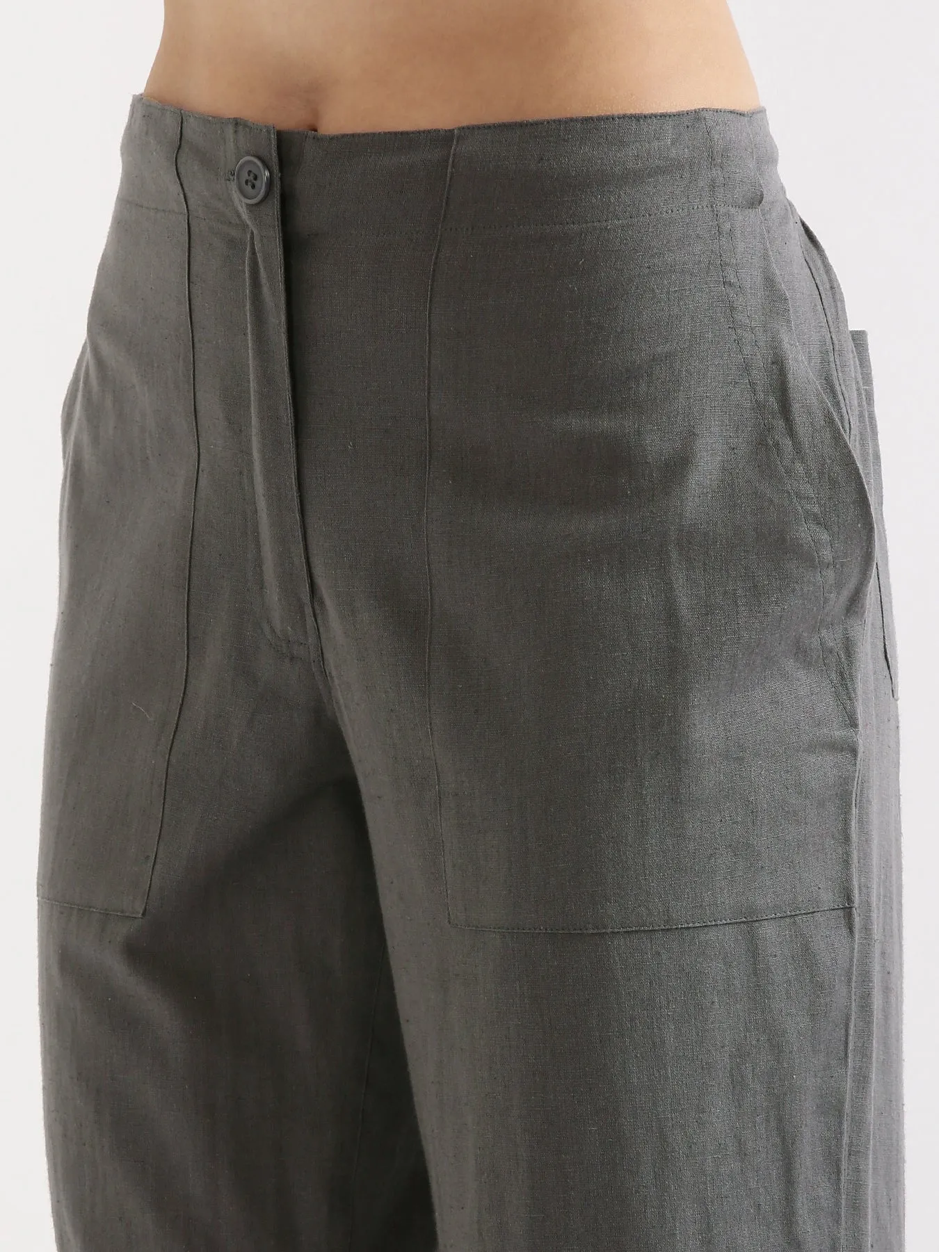 Slate Grey Airy Linen Pants