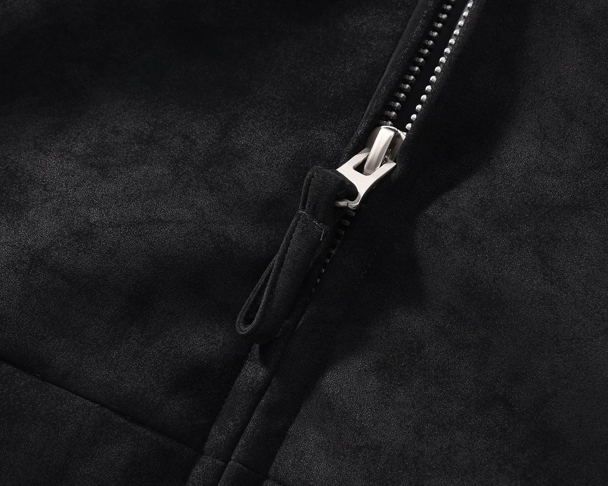 Suede Harrington Jacket - Onyx Suede