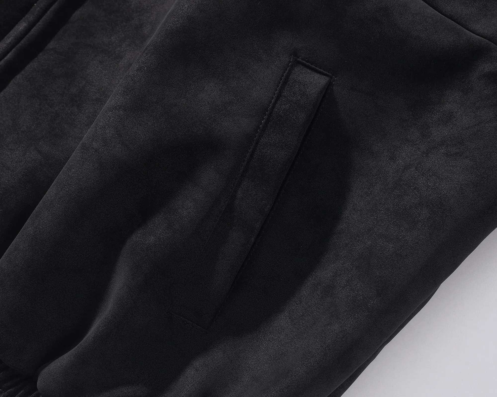 Suede Harrington Jacket - Onyx Suede