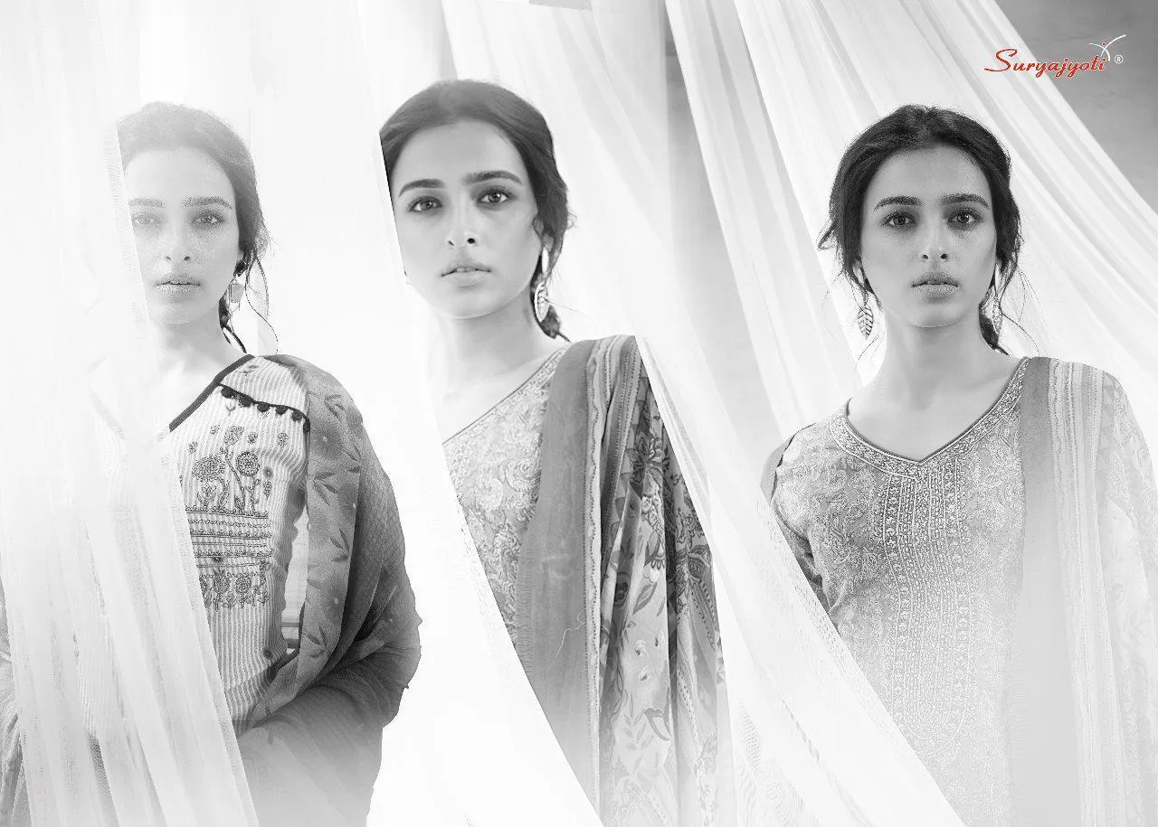Suryajyoti Presents Riwaaz Satin Cotton Casual Wear Salwar Suits