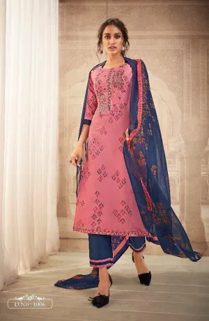 Suryajyoti Presents Riwaaz Satin Cotton Casual Wear Salwar Suits