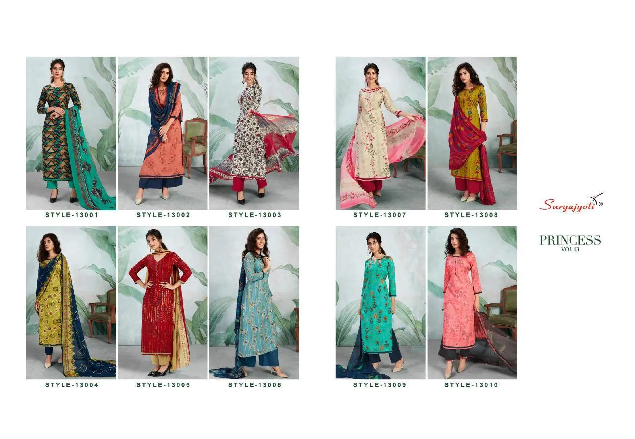 Suryajyoti Princess Vol 13 Rayon Designer Casual Wear Salwar Kameez