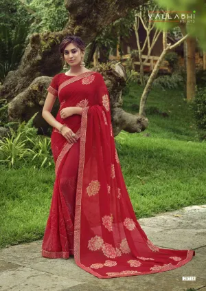 Vallabhi Prints Presents Vasant Georgette Printed Casual Wear Sarees