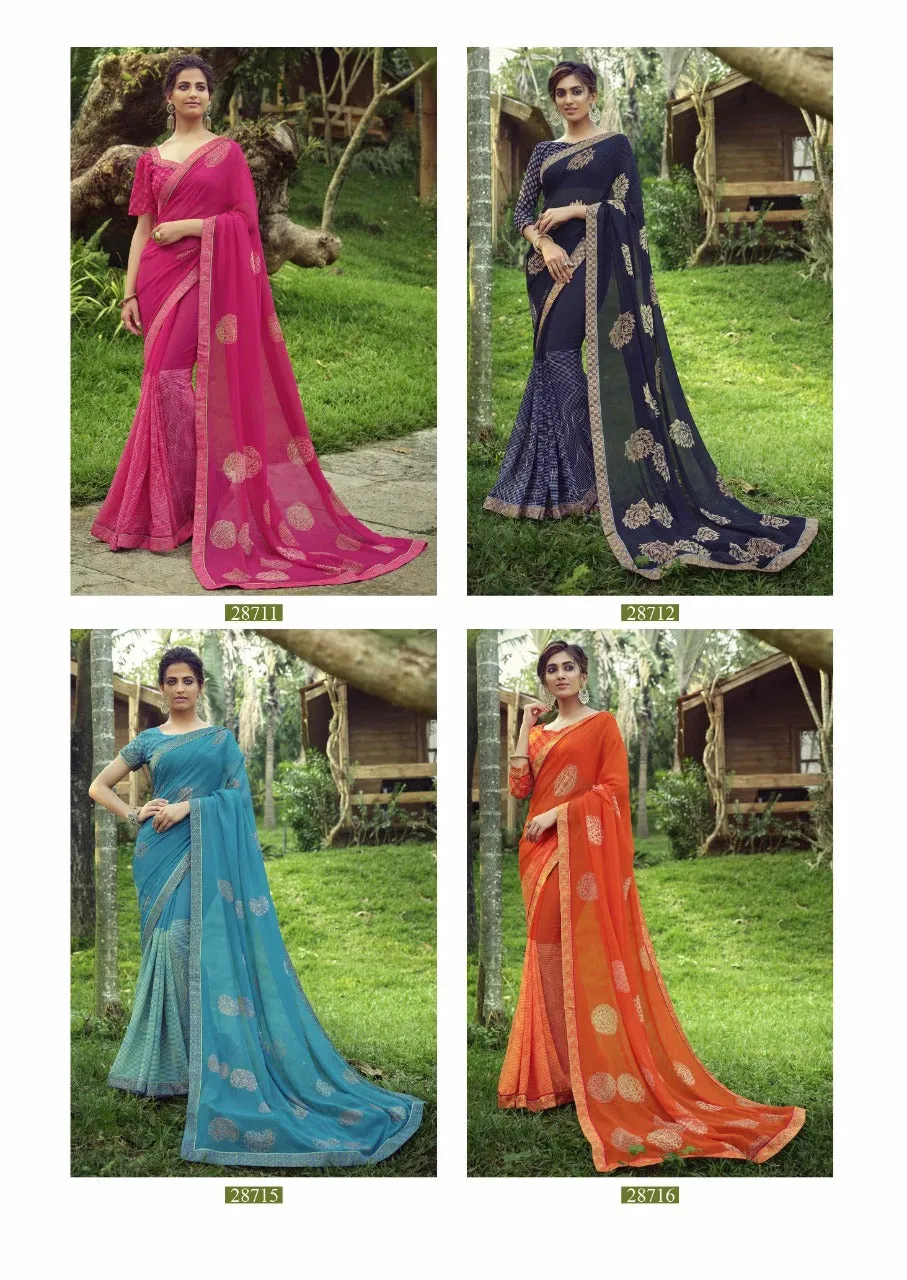 Vallabhi Prints Presents Vasant Georgette Printed Casual Wear Sarees