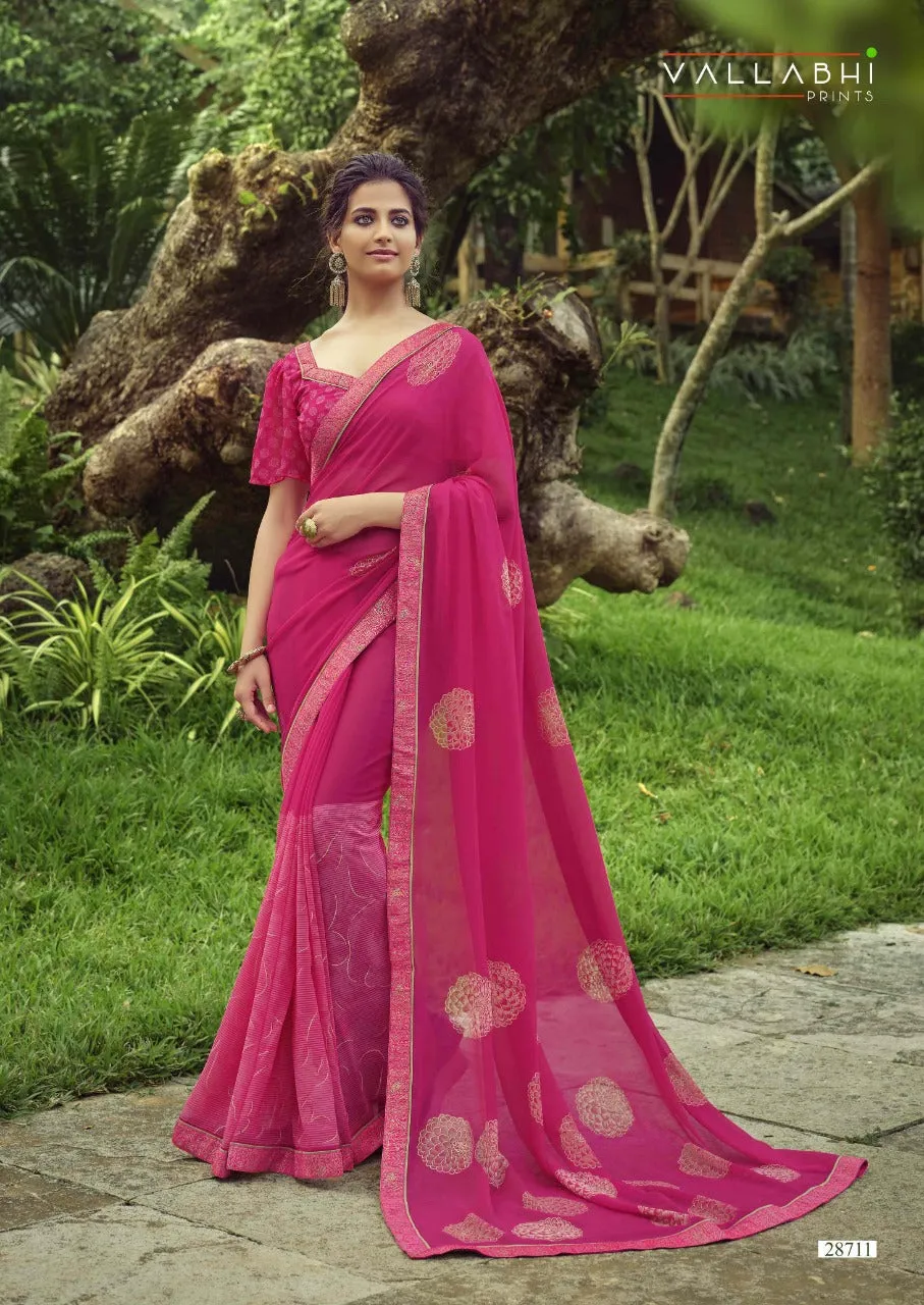 Vallabhi Prints Presents Vasant Georgette Printed Casual Wear Sarees