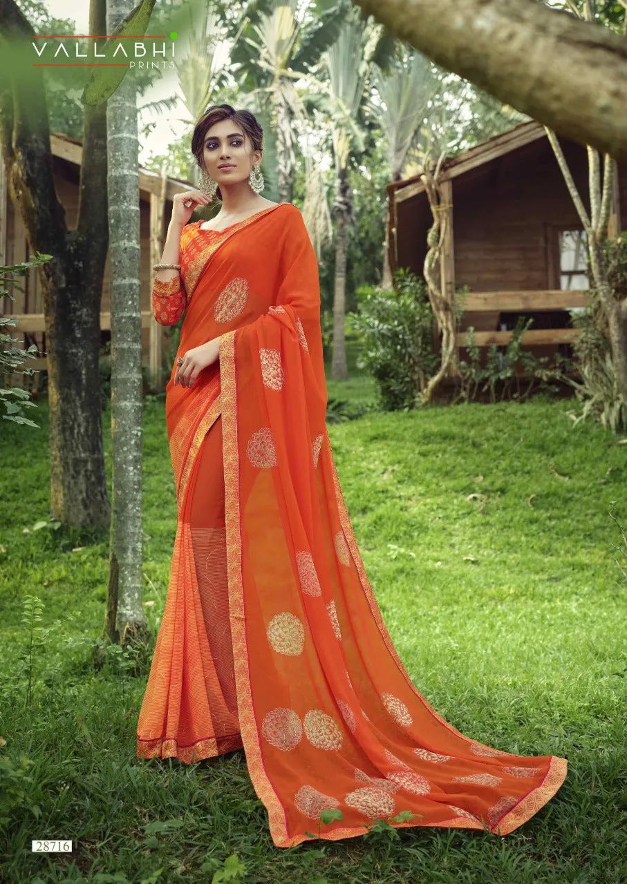 Vallabhi Prints Presents Vasant Georgette Printed Casual Wear Sarees