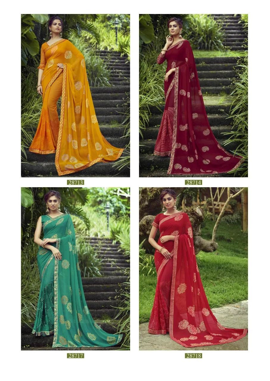 Vallabhi Prints Presents Vasant Georgette Printed Casual Wear Sarees