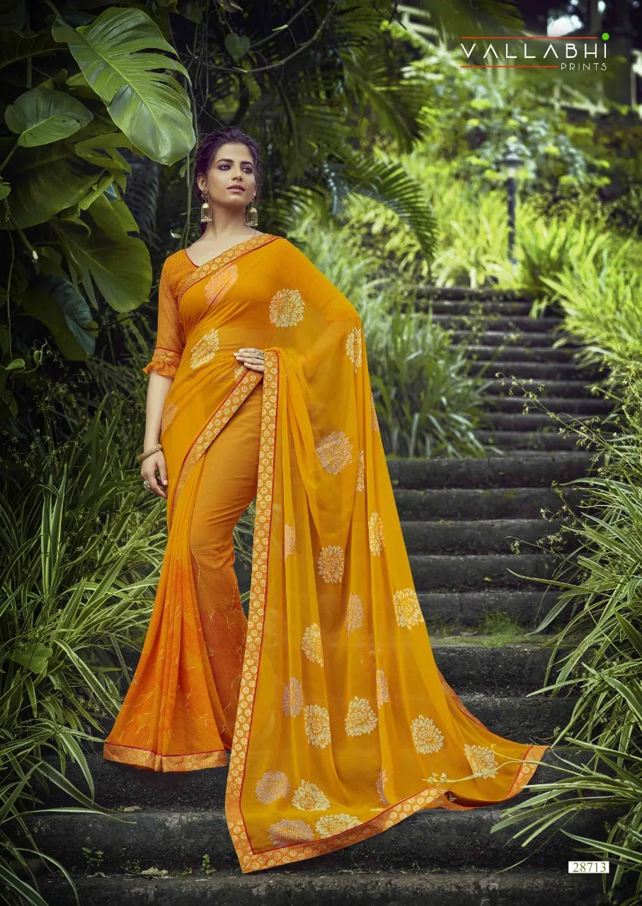 Vallabhi Prints Presents Vasant Georgette Printed Casual Wear Sarees