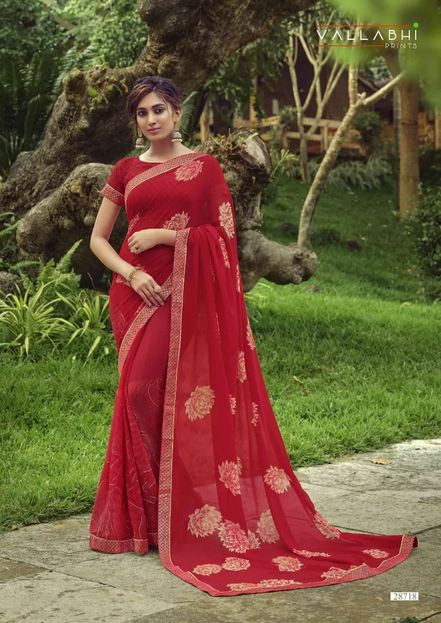 Vallabhi Prints Presents Vasant Georgette Printed Casual Wear Sarees