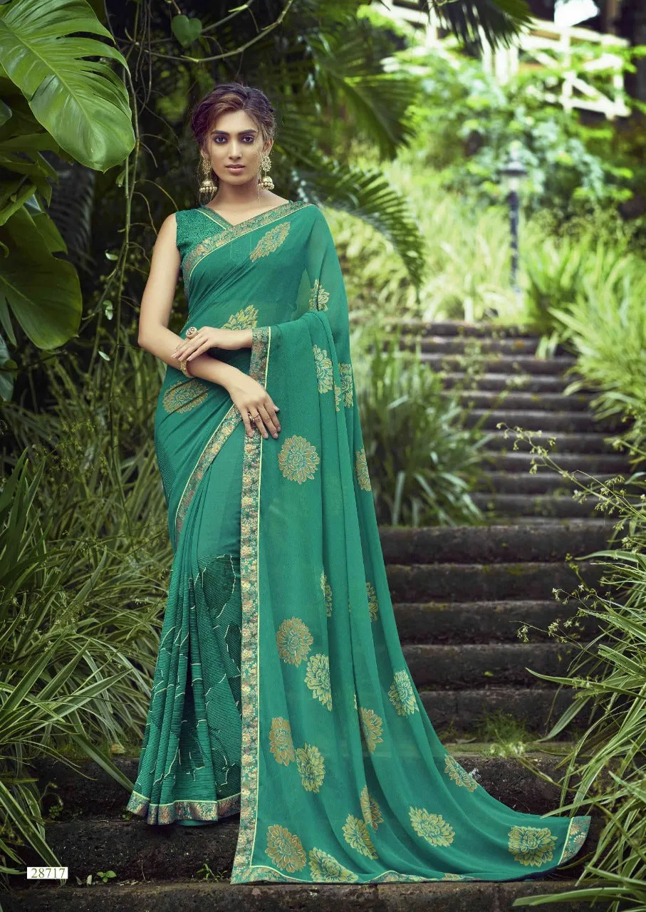 Vallabhi Prints Presents Vasant Georgette Printed Casual Wear Sarees