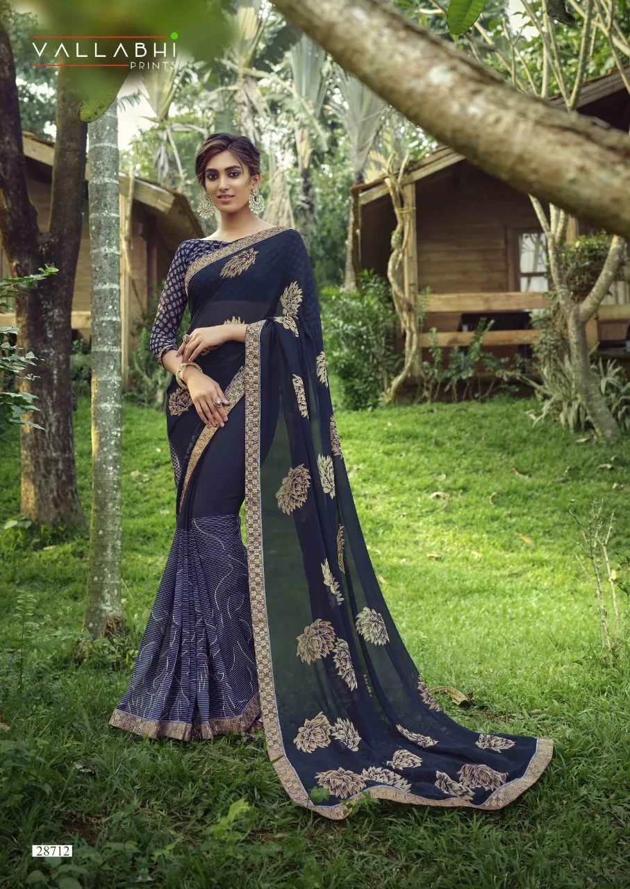 Vallabhi Prints Presents Vasant Georgette Printed Casual Wear Sarees