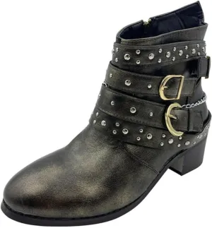 Winter Boots for Women Ankle Black Suede Booties Ladies Hiking Boots Ankle Bootie for Women with Heel Keep Warm Flat Bottom Chunky Low Heel Classic Pointed Toe