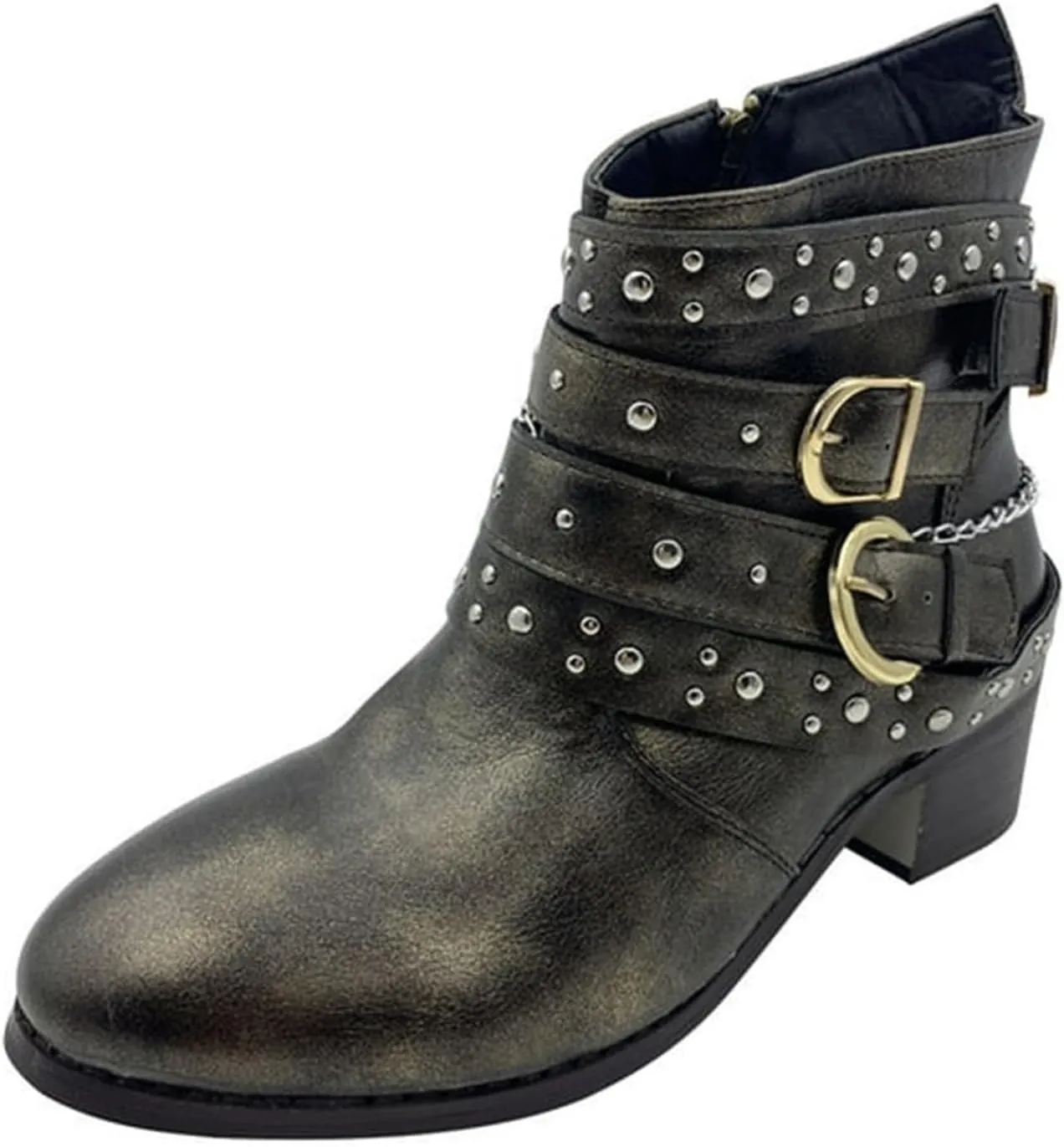 Winter Boots for Women Ankle Black Suede Booties Ladies Hiking Boots Ankle Bootie for Women with Heel Keep Warm Flat Bottom Chunky Low Heel Classic Pointed Toe